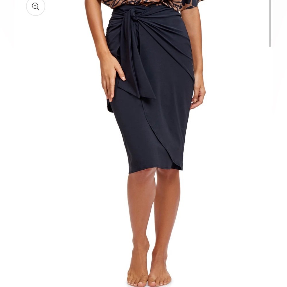 Gottex modest long draped wrap skirt